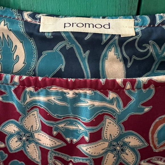 Promod boho tee with colorful front and white back - Picture 3 of 4